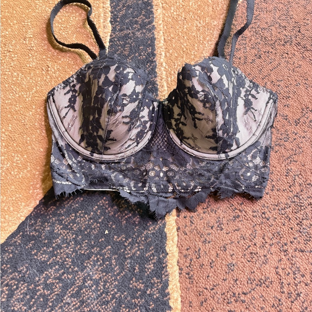 Victoria's Secret Black Lace Bustier